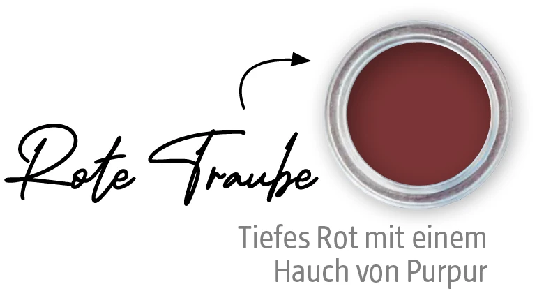 Farbtopf mit Farbton Rote Traube aus der Farbfamilie Rot