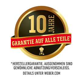 Wappen 10 Jahre Garantie versprechen von Weber