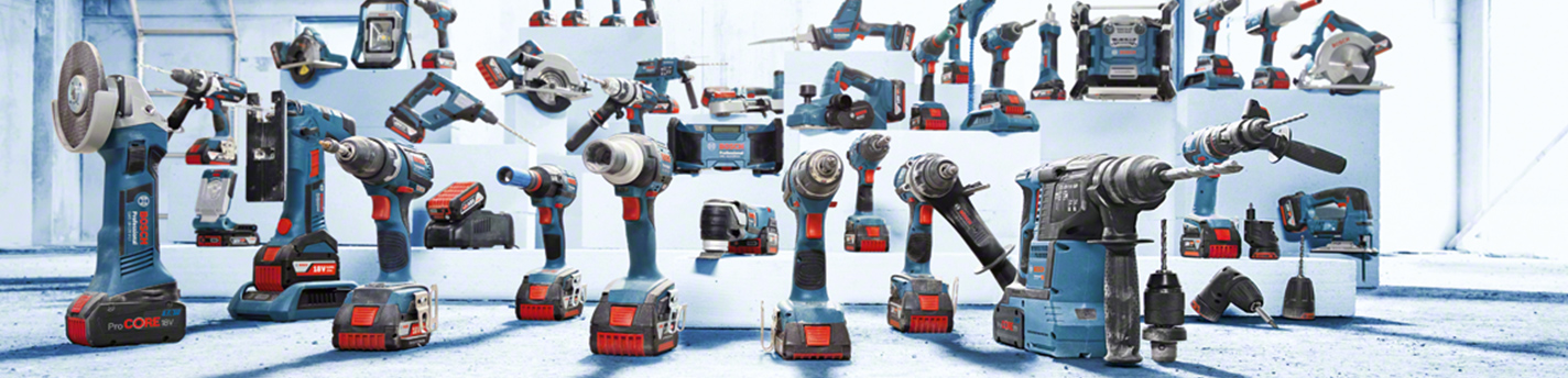 Darstellung von vielen Bosch Werkzeugen
