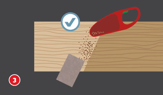 Holz lasieren Schritt 3